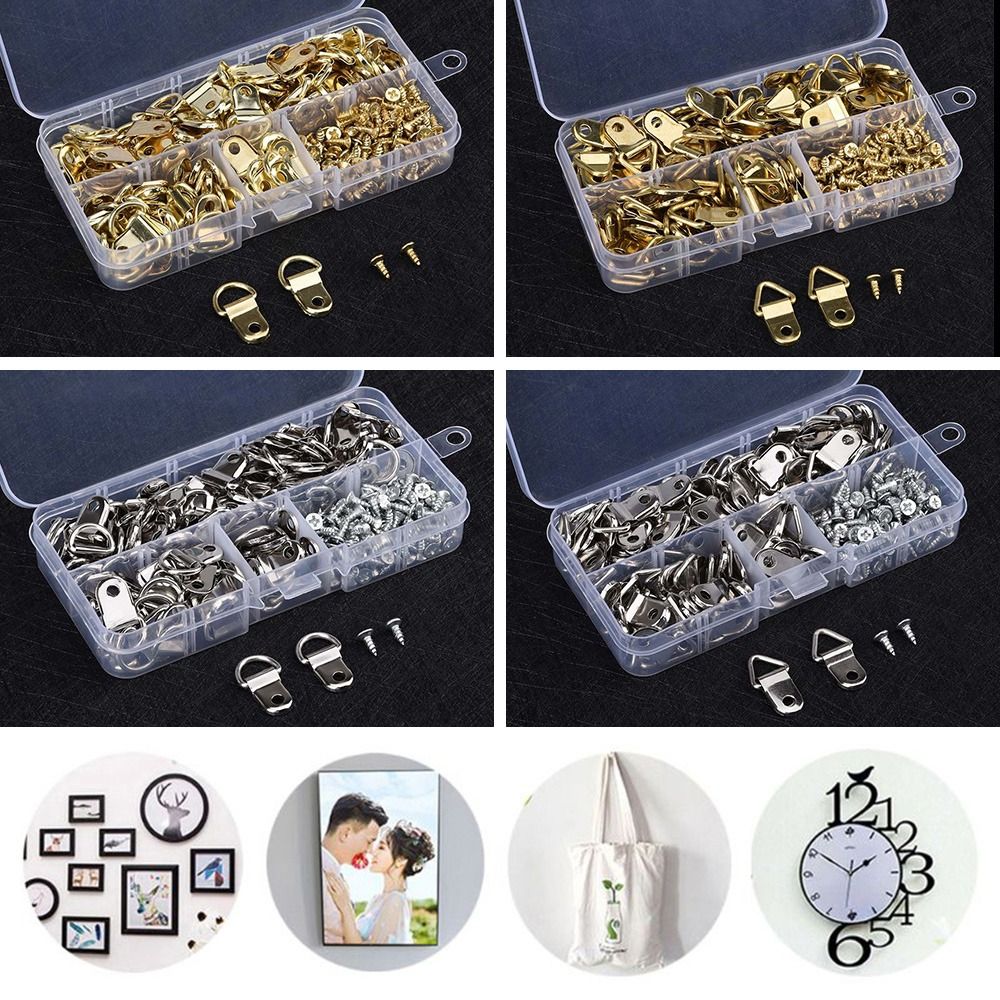 Photography Definition - 100Pcs Golden Double Hole Triangle D-Ring