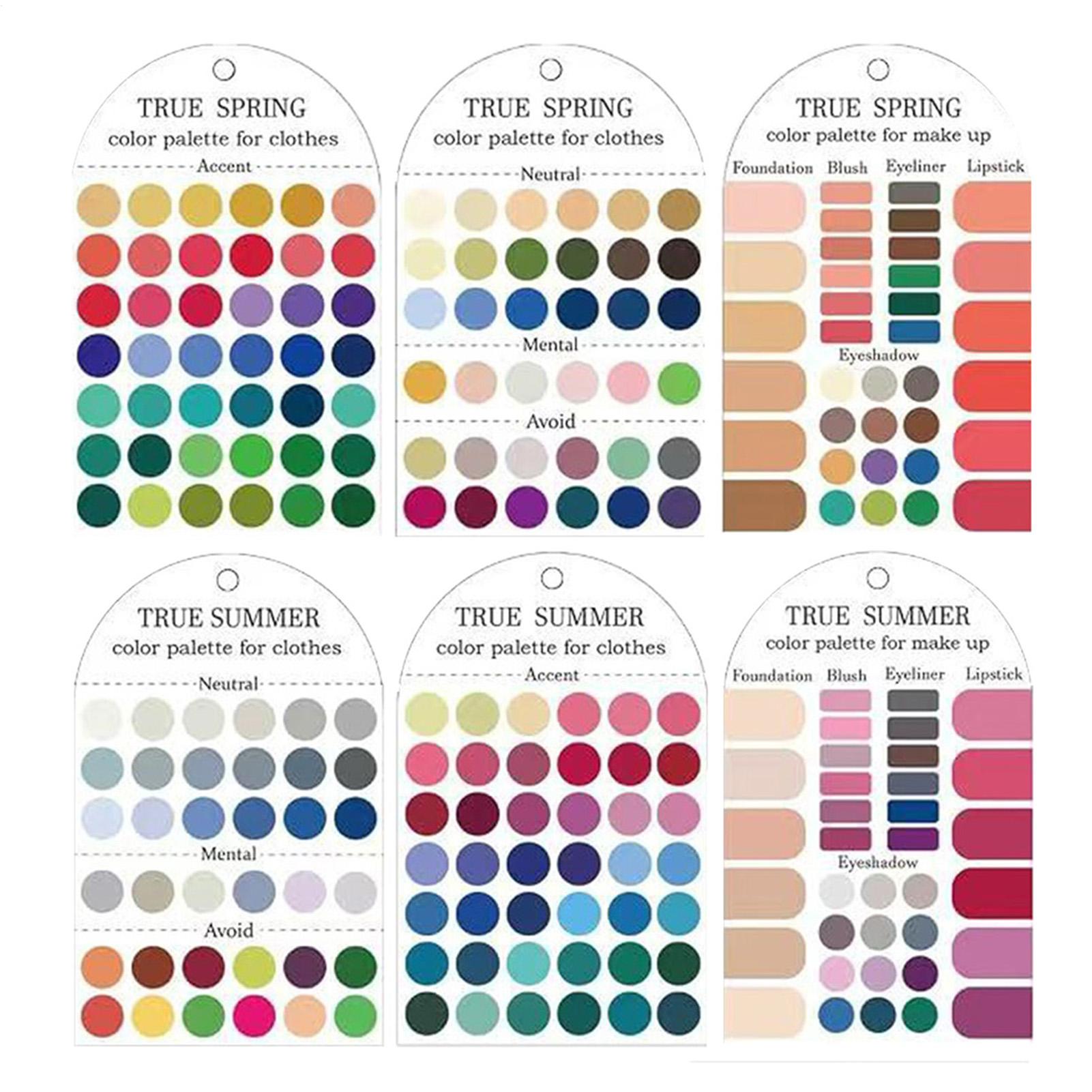 Color Checker Card - Personal Color Palette Cards Clothes Coloring