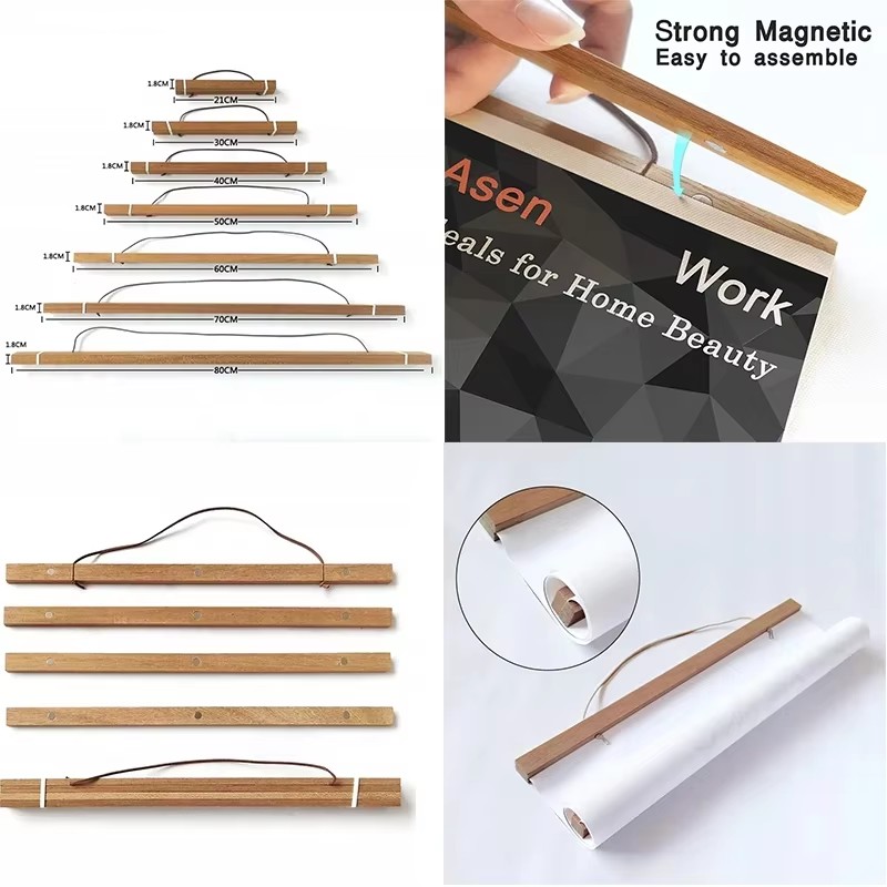 Photography Definition - 21-90cm Magnetic Wooden Picture Poster Hanger
