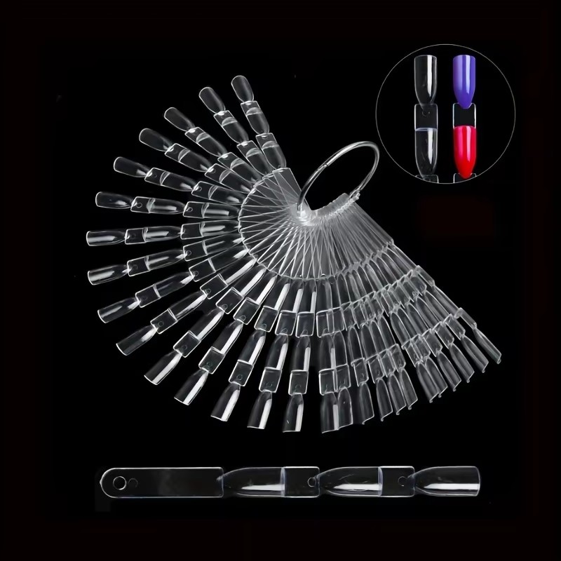 Color Checker Card - Nail Art 50-Piece Fan-Shaped Color Chart,