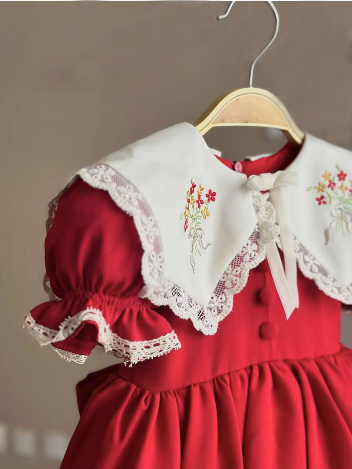0-12Y Baby Girl Summer Red Emb - огляд і ціна Photography Vintage