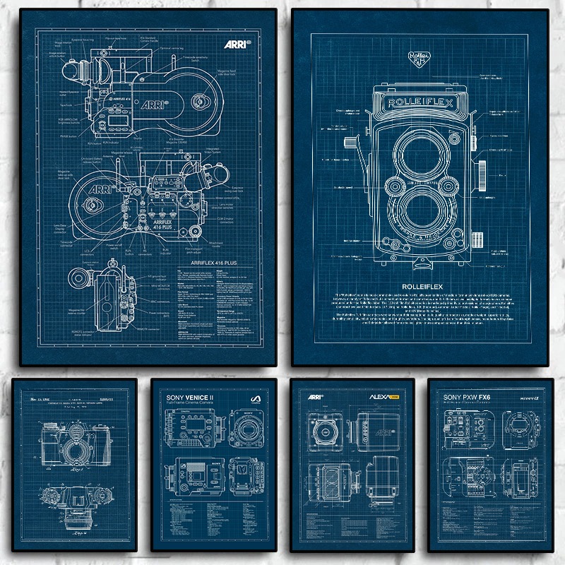 Vintage Leica Camera Blueprint - огляд і ціна Photography Vintage